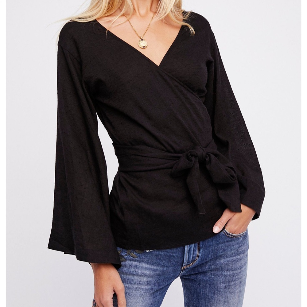 Free People Beyond The Beach Wrap Top